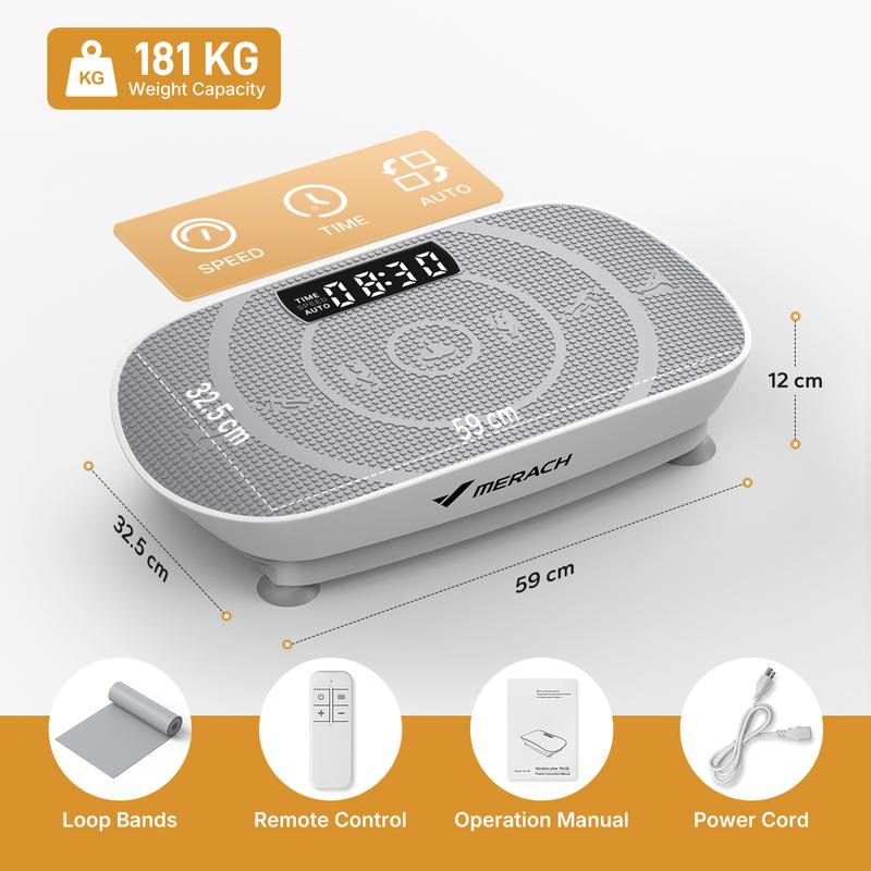 Vibration Plate Exercise Machine Max User Weight 181KGS