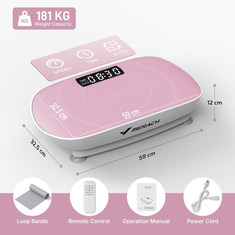 Vibration Plate Exercise Machine Max User Weight 181KGS