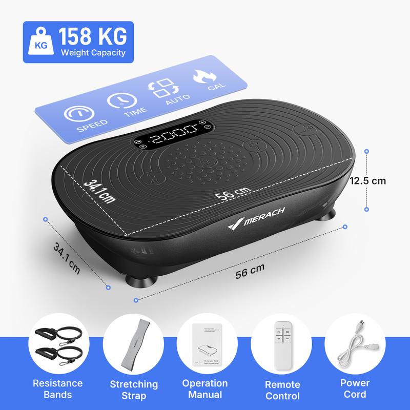 Vibration Plate Exercise Machine Max User Weight 181KGS
