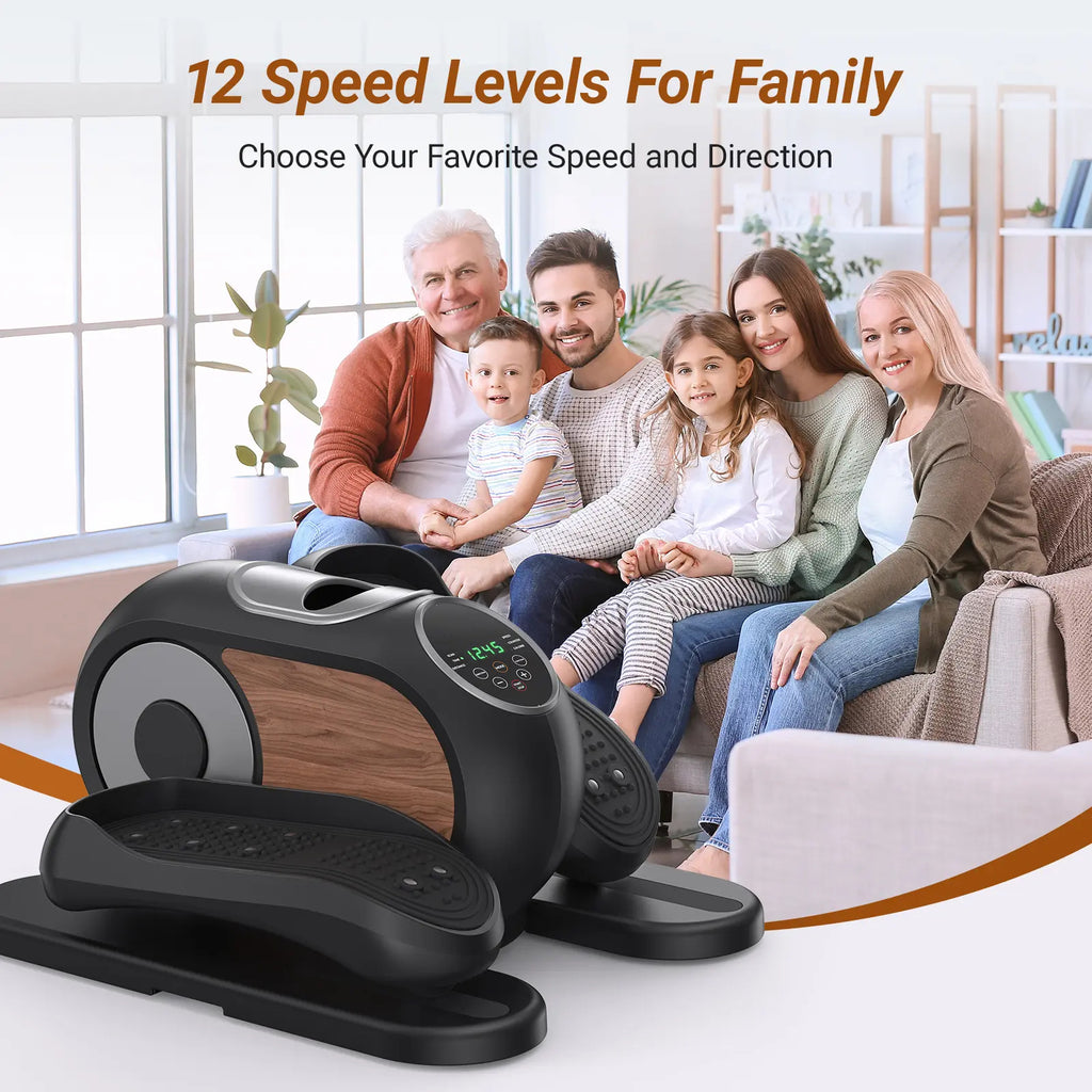 12 Speeds Under Desk Elliptical Machine with Remote Control