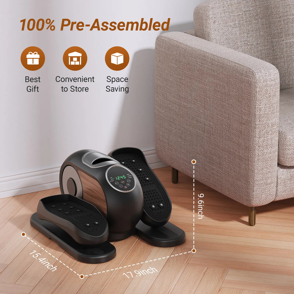 12 Speeds Under Desk Elliptical Machine with Remote Control
